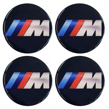 Αυτοκόλλητα Ζαντών Σμάλτο Bmw "M"  60mm 4 Τεμάχια