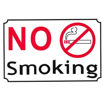 Πινακίδα Αυτοκόλλητη "No Smoking" 30x20cm 1Τμχ