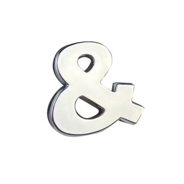 Αυτοκόλλητο Γράμμα Χρωμίου 3D "&" 2.7x2.5cm 1 Τεμάχιο