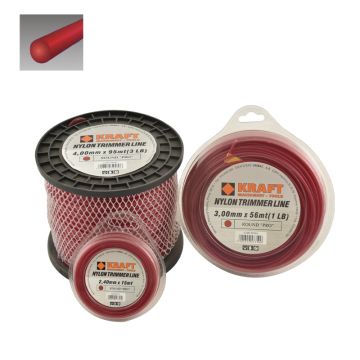 KRAFT: ΜΕΣΙΝΕΖΑ - ΝΗΜΑ ΚΟΠΗΣ ΣΤΡΟΓΓΥΛΟ ROUND ''PRO'' Φ 2.40mm ΣΥΣΚΕΥΑΣΙΑ 86 ΜΕΤΡΑ (450gr)