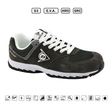 DUNLOP: ΠΑΠΟΥΤΣΙΑ ΕΡΓΑΣΙΑΣ SUEDE+MESH FLYING ARROW - ΓΚΡΙ - S3,E.V.A.,HRO,SRC- ΜΕΓΕΘΟΣ44