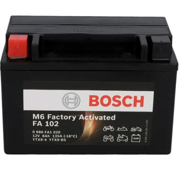 ΜΠΑΤΑΡΙΑ ΜΟΤΟ AGM FA102 8AH YTX9-4 BOSCH