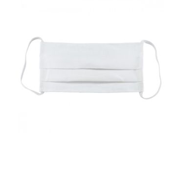 Μάσκα Προσώπου Υφασμάτινη Λευκή