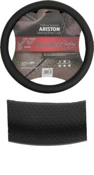 ΚΑΛΥΜMA ΤΙΜΟΝΙΟΥ ΑRISTON LEATHER FEELING ΜΑΥΡΟ CARTEC