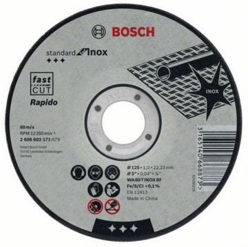 ΔΙΣΚΟΣ ΚΟΠΗΣ INOX 125 X 1,0 mm BOSCH